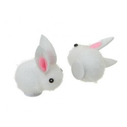 RABBITS h2,5cm WHITE CON ADESIVO 30pz