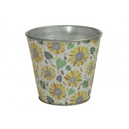 SECCHIELLO LATTA FLOWER Ø13x12cm