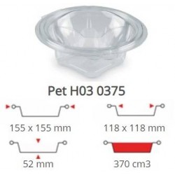 INSALATIERA PET C/COP 375cc 50pz H03