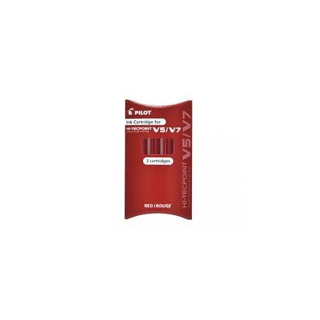 CARTUCCE REFILL PILOT V5 HI-TECPOINT 3PZ ROSSO