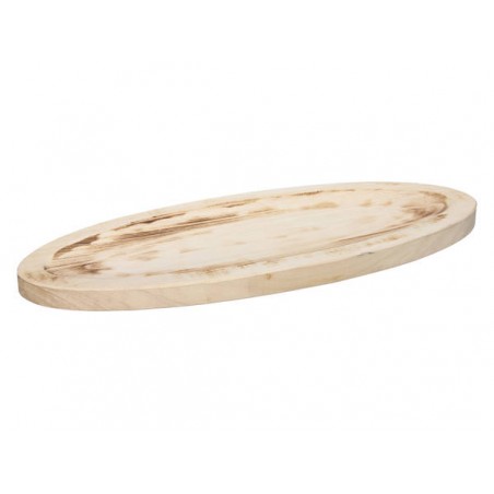 VASSOIO OVALE NATURAL LEGNO 40x16x2cm