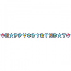 FESTONE POKEMON CARTA HAPPY BIRTHDAY 218x12cm