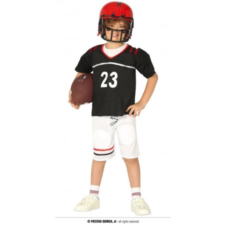 COSTUME QUARTERBACK T-SHIRT CON SPALLINE E PANTALONI 7-9 anni