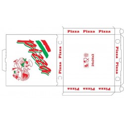 SCATOLE PIZZA 24 x 24 H3 v.s.v. PIZZA TRICOLORE 100pz