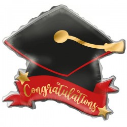 PALLONE MYLAR SAGOMATO GRADUATION HAT TOCCO 110x100cm