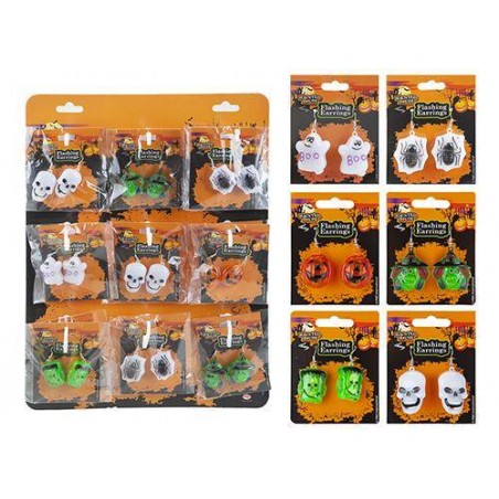 ORECCHINI LUMINOSI HALLOWEEN ASS.TI