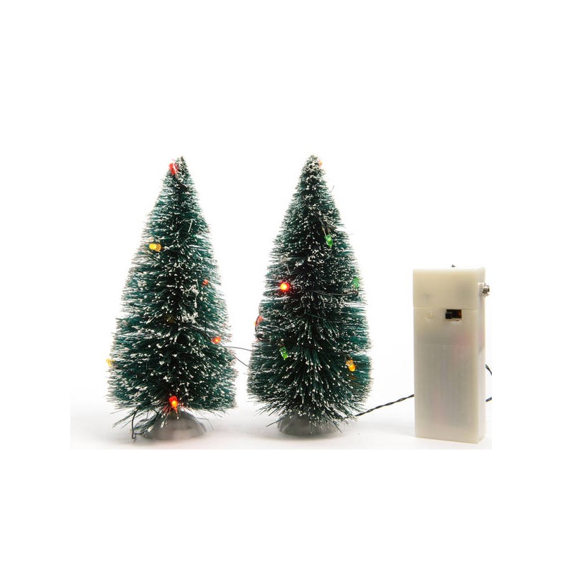 SET 2 PINETTI CON MICROLED MULTICOLOR Ø6,5xh15cm