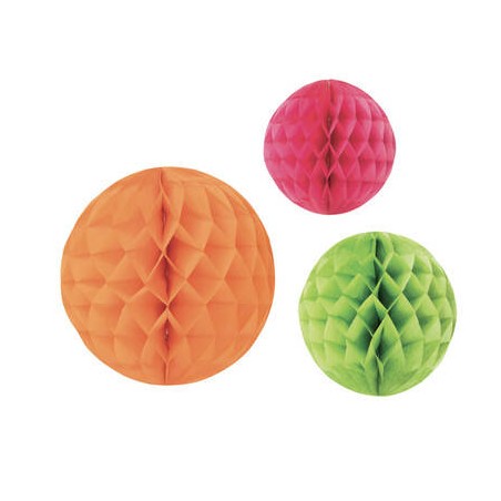 SFERE IN CARTA NIDO D'APE 20/25/30cm MULTICOLOR ASS.TI 3pz
