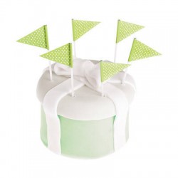 PARTY PICKS VERDE PISTACCHIO 10cm 25pz