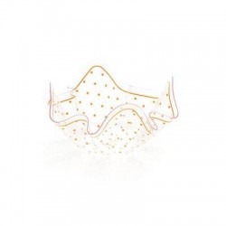 CIOTOLA TRASPARENTE DECORO POIS ARANCIO ø13 H.7