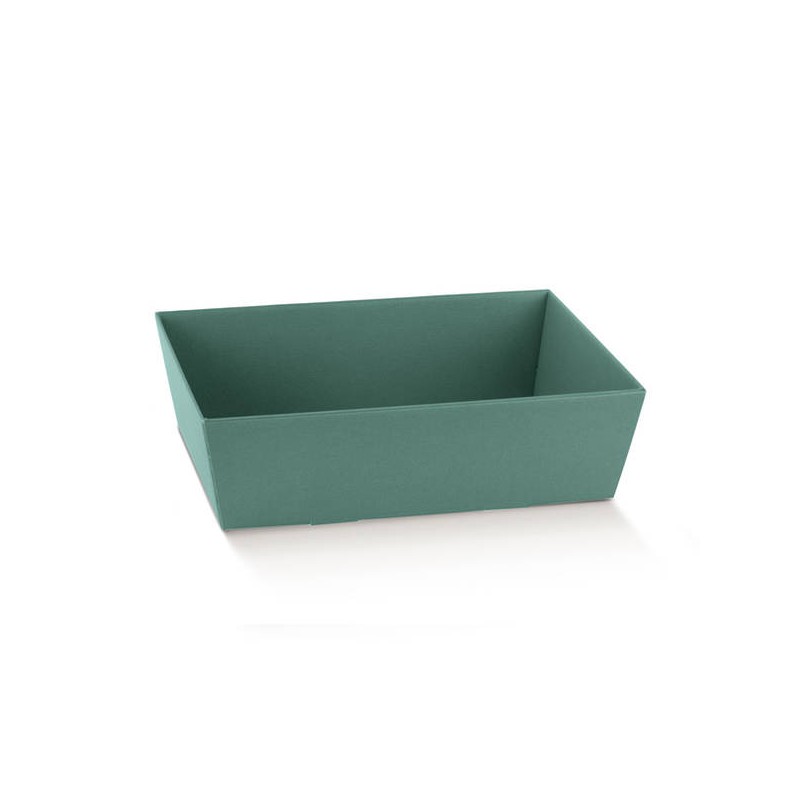 VASSOIO CONICO 23x17x8cm FIBRA VERDE