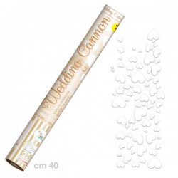 CANNONE SPARACORIANDOLI CUORI BIANCHI 40cm GIVI