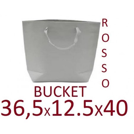 BORSA CARTA BUCKET 36,5x12,5x40cm ROSSO