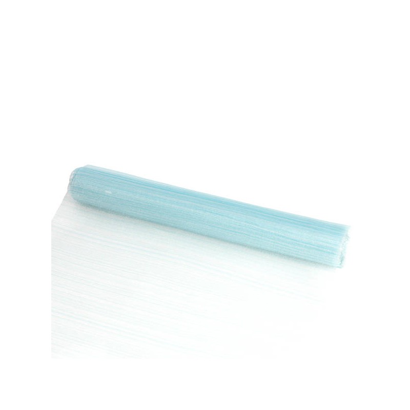 RUNNER cm30x3mt ORGANZA RIGHE AZZURRO