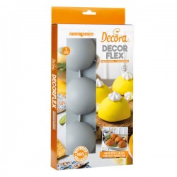 STAMPO SILICONE 5 MEZZA SFERA ø80x40h mm DECORA