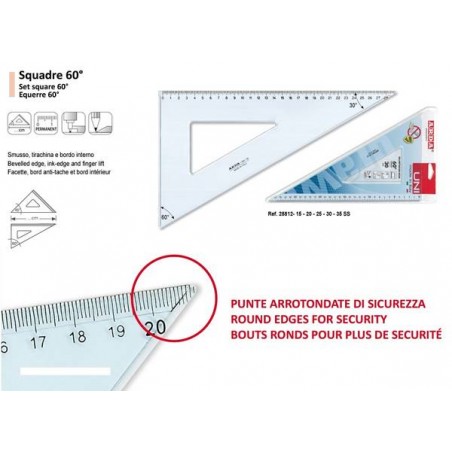 SQUADRA 60° 30cm UNI ARDA