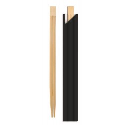 BACCHETTE CHOPSTICKS BAMBOO 21cm BUSTA NERA  100pz Byò
