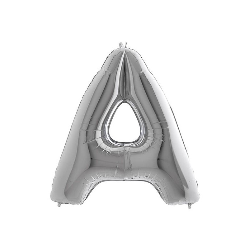 PALLONE MYLAR LETTERA A 40 102cm SILVER