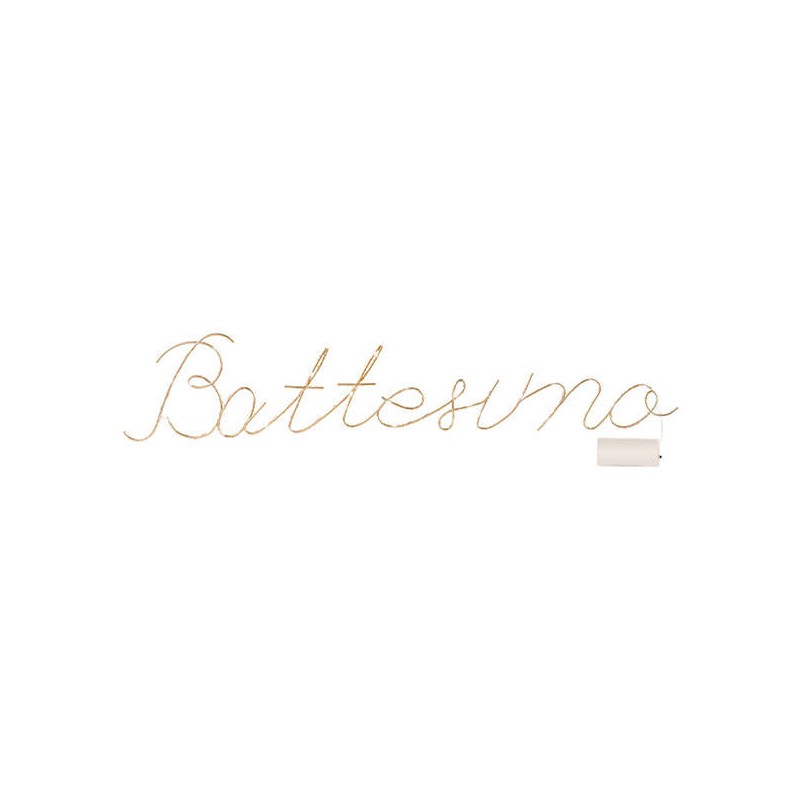 SCRITTA BATTESIMO LED 70x13,5cm