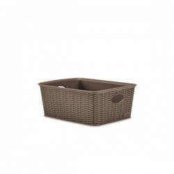 CESTO PVC ELEGANCE HIGH 25x19,5x10cm TORTORA M