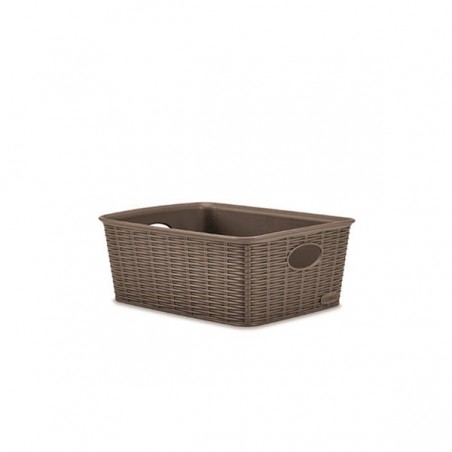 CESTO PVC ELEGANCE HIGH 25x19,5x10cm TORTORA M