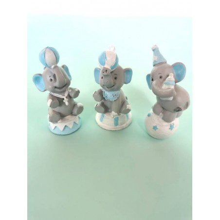 ELEFANTE CIRCO STATUINA CELESTE assortiti 1pz