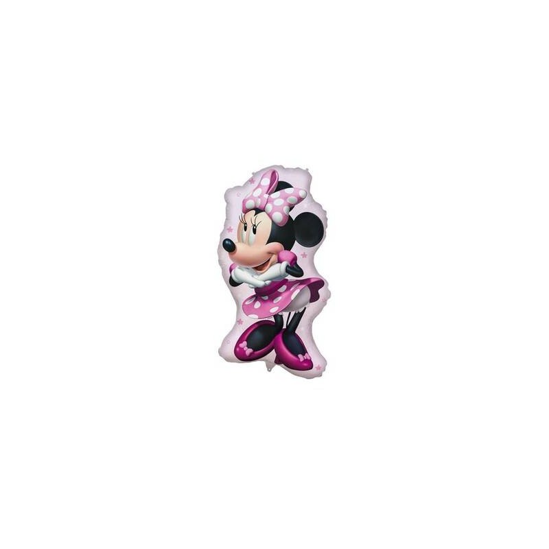 PALLONCINO MYLAR S/SHAPE 42x82cm MINNIE ROSA C/PESETTO E FILO