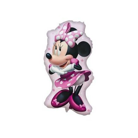PALLONCINO MYLAR S/SHAPE 42x82cm MINNIE ROSA C/PESETTO E FILO