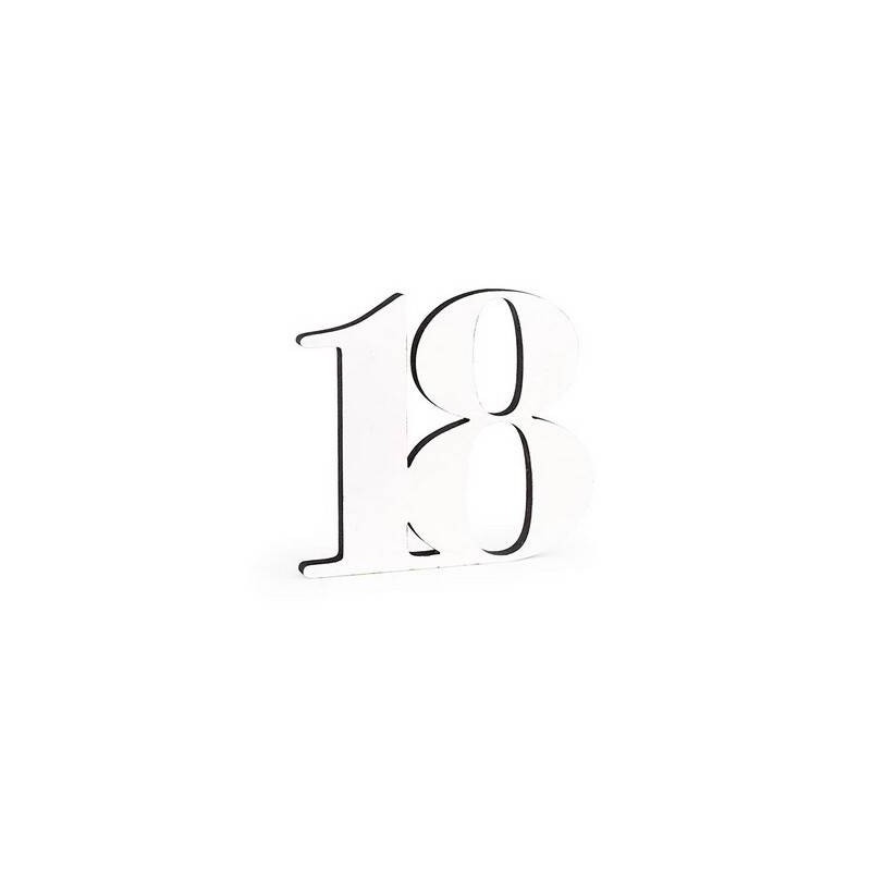 SAGOMA 18LEGNO BIANCO BORDO GLITTER NERO