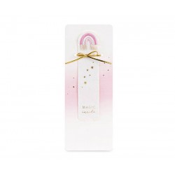 SEGNALIBRO ARCOBALENO ROSA 17cm