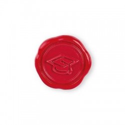 CERALACCA ROSSA LAUREA ADESIVA Ø3,5cm 12pz