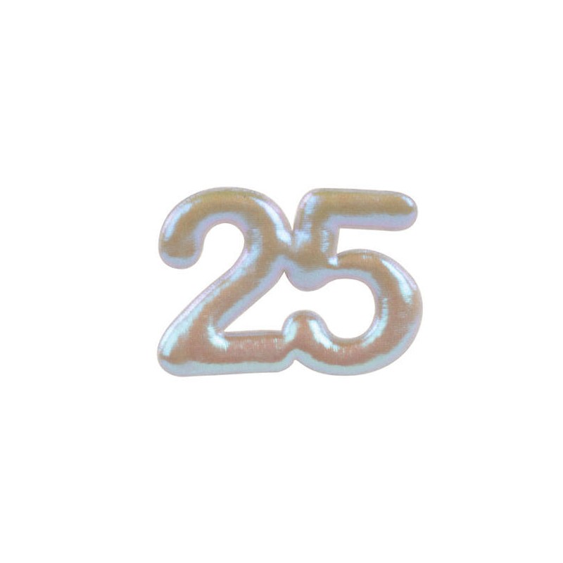 APPLICAZIONE TESSUTO ARGENTO 25ESIMO Ø4,5cm 12pz