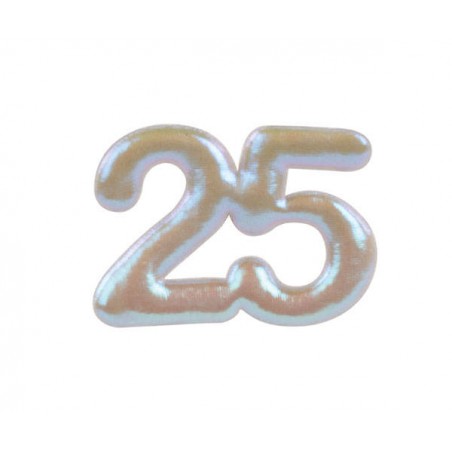 APPLICAZIONE TESSUTO ARGENTO 25ESIMO Ø4,5cm 12pz