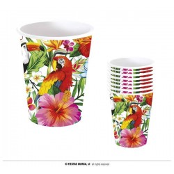 BICCHIERI 200cc TEMA TROPICALE 6pz