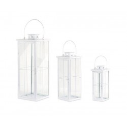 LANTERNA BIANCA 25x25xH70cm 3/3 1pz