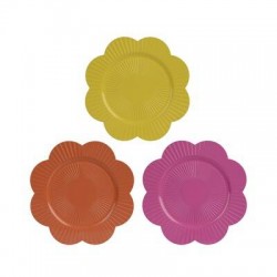 PIATTO PVC DECORATIVO ø23cm 3COLORI ASS.TI 1pz