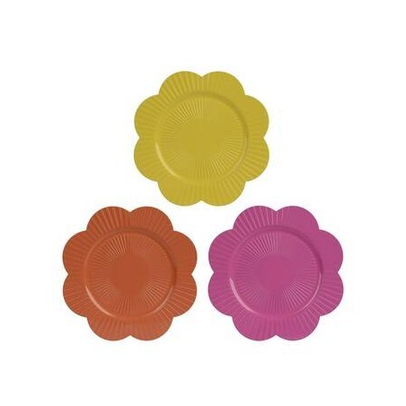 PIATTO PVC DECORATIVO ø23cm 3COLORI ASS.TI 1pz