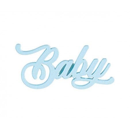 SCRITTA BABY CELESTE 5,5x2,6cm 12pz