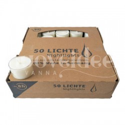 CANDELA TEALIGHT IN PVC ø4x2,5cm BIANCA 50pz