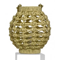 LANTERNA IN CORDA NATURALE 24x24x27cm
