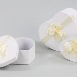 SCATOLA CARTA GOFFRATA FIOCCO RASO 1/3