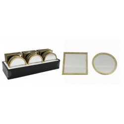 SPECCHIO CON BORDO IN METALLO ORO SMALL 2ass.ti