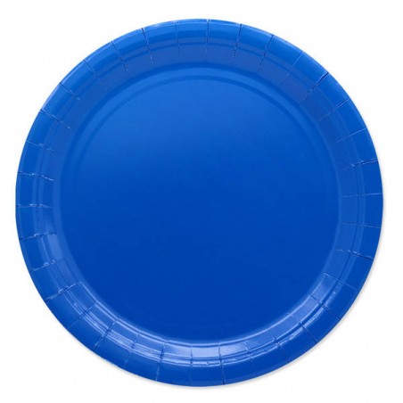 PIATTI PIANI ECOLOR BIODEGRADABILI 24cm BLU 25pz