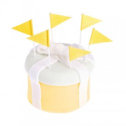 PARTY PICKS GIALLO SOLE 10cm 25pz