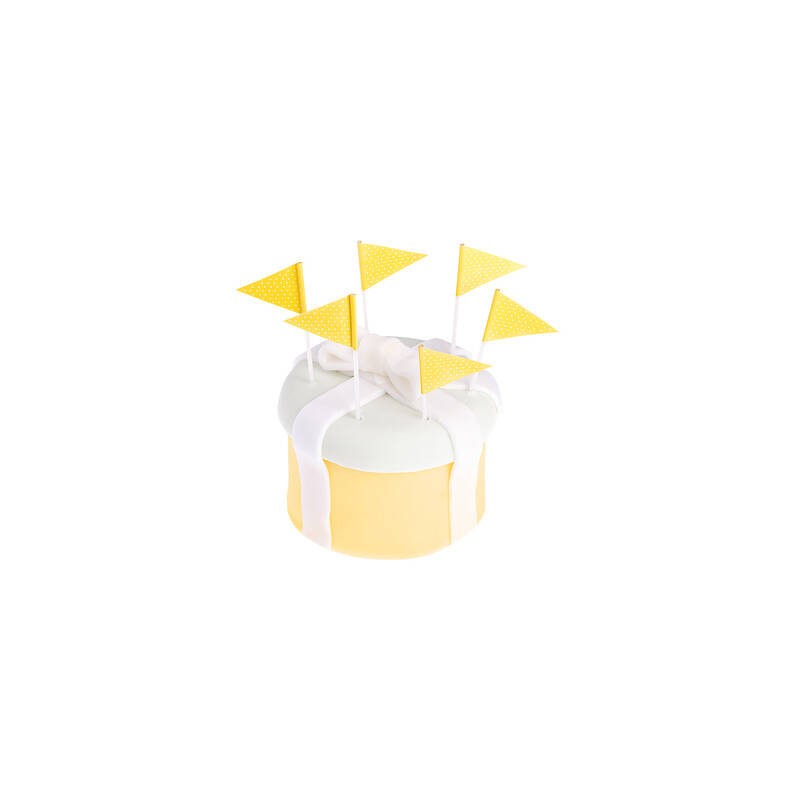 PARTY PICKS GIALLO SOLE 10cm 25pz