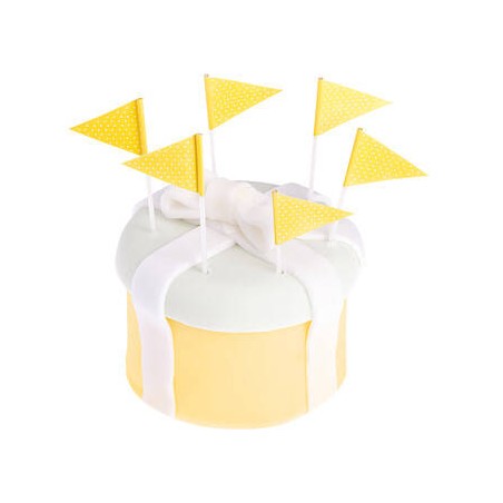 PARTY PICKS GIALLO SOLE 10cm 25pz