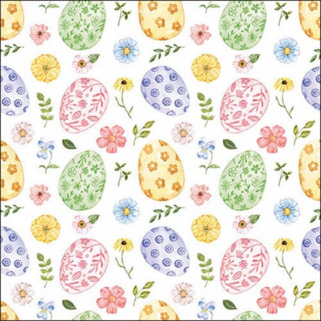 TOVAGLIOLI 33x33 PASQUA UOVA E FIORI 20pz