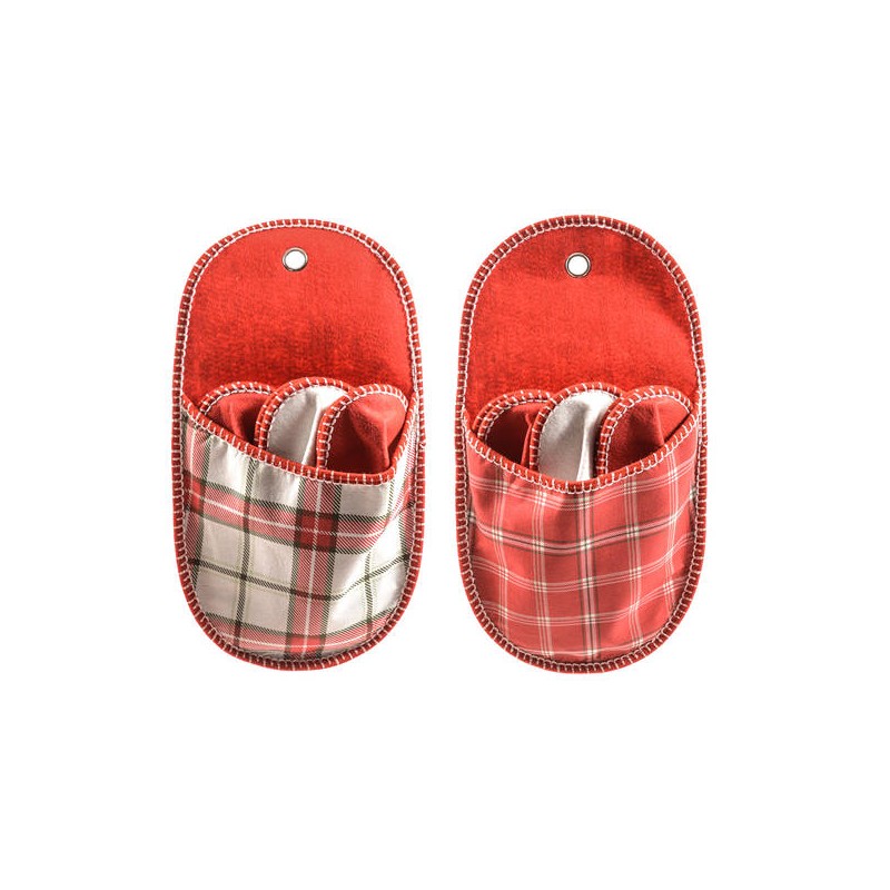 CIABATTONA PANNOLENCI CON 3PAIA PANTOFOLE 49x26cm