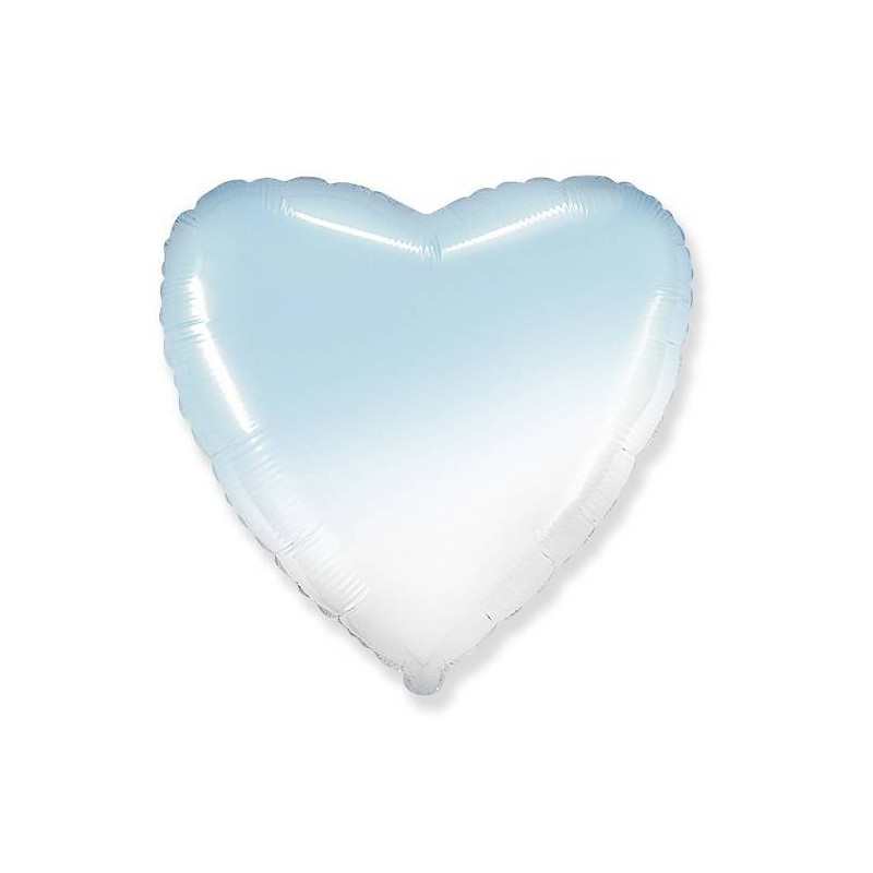 PALLONE MYLAR CUORE CELESTE BABY SFUMATO 32 80cm 1pz