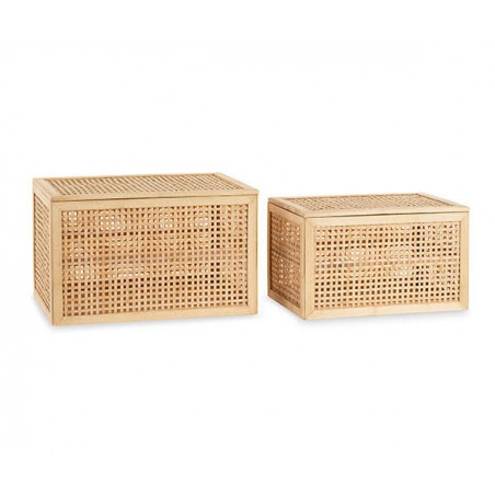 BAULE BAMBOO TRAFORATO 44x33x27cm MISURA GRANDE 1pz